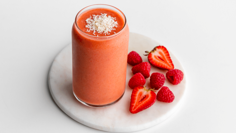 Strawberry Banana Berry Blast Smoothie Recipe Card