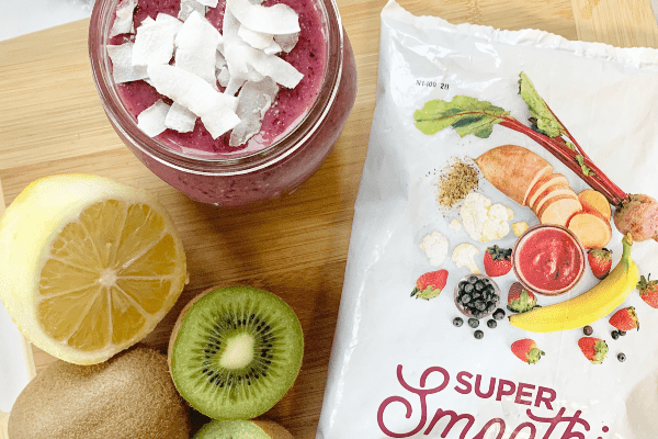 Berry lemon kiwi smoothie